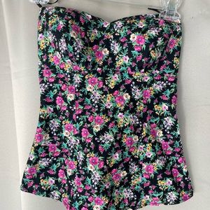 Guess floral corset top size small
